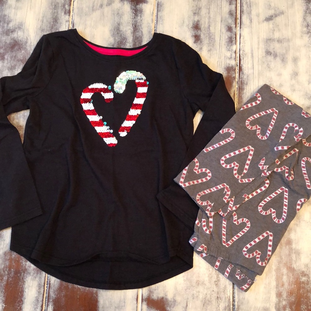 Girls Candy Cane Christmas Outfit